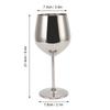 Metal Wine Goblet Stainless Steel Elegant High Hardness Widely Used Metal Wine Glass for Party Wedding Banquet
