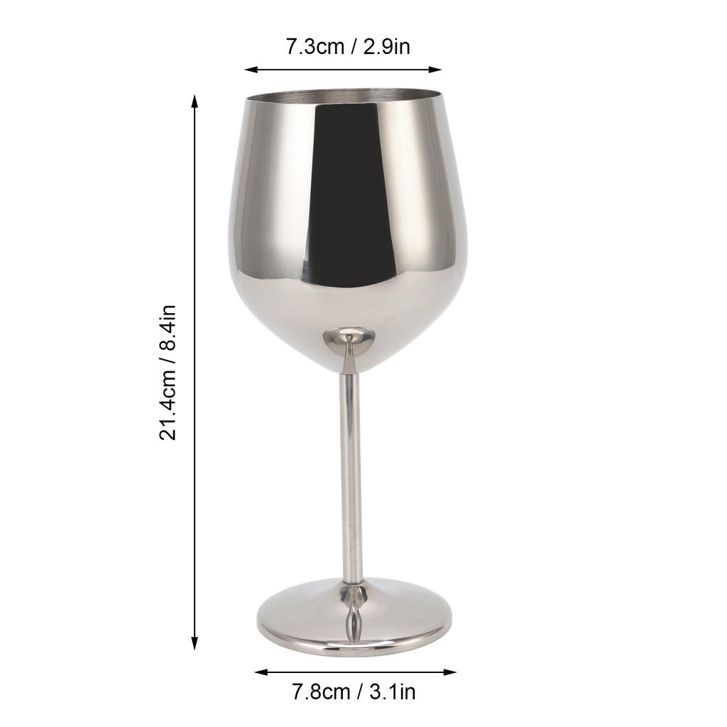 Metal Wine Goblet Stainless Steel Elegant High Hardness Widely Used Metal Wine Glass for Party Wedding Banquet