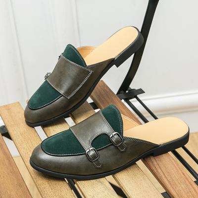 Sommer Halbschuhe für Herren Pantoletten Herren Slipper Leder Offen Lässige Schuhe Loafer Hausschuhe Herren Slipper Herren Fahrschuhe 2025