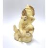 Resin Ivory Finish With Gold Color Ganesh Idol For Car Dashboard God Ganesha Idol For Home Decor