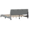 Bed Frame without Mattress Light Grey 180x200 cm Fabric