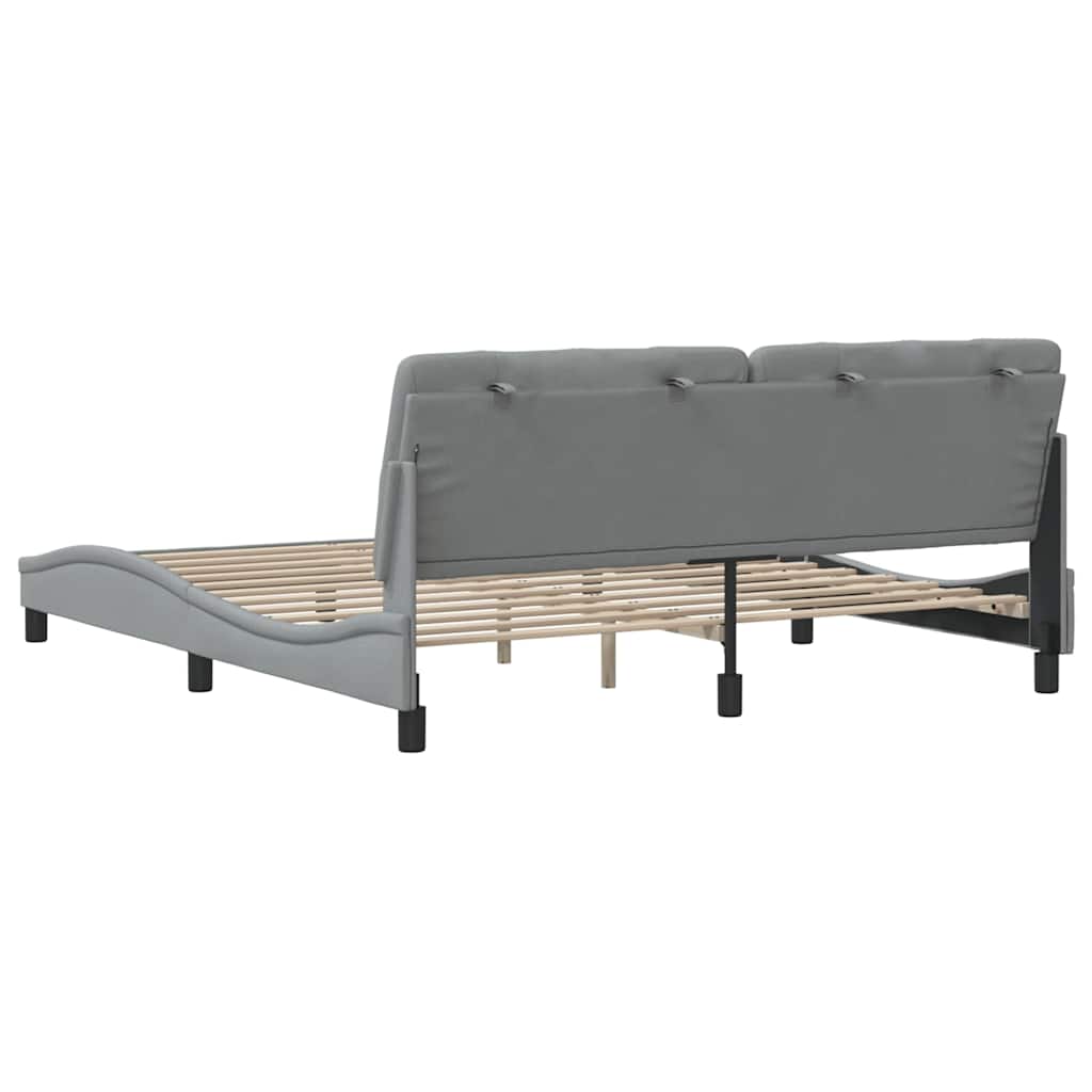 Bed Frame without Mattress Light Grey 180x200 cm Fabric