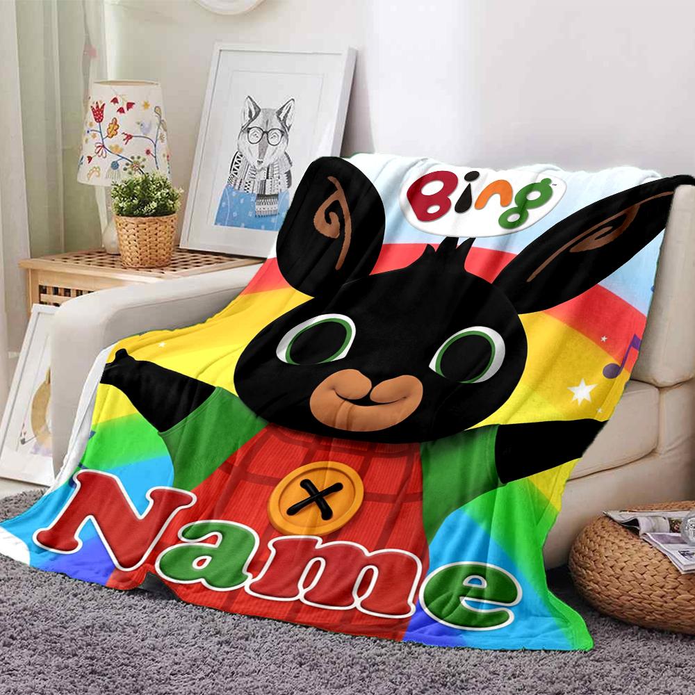 Custom Name Theme Printed Blanket Perfect For Couch Bed Travel Outdoor Use Machine Washable Cozy Durable