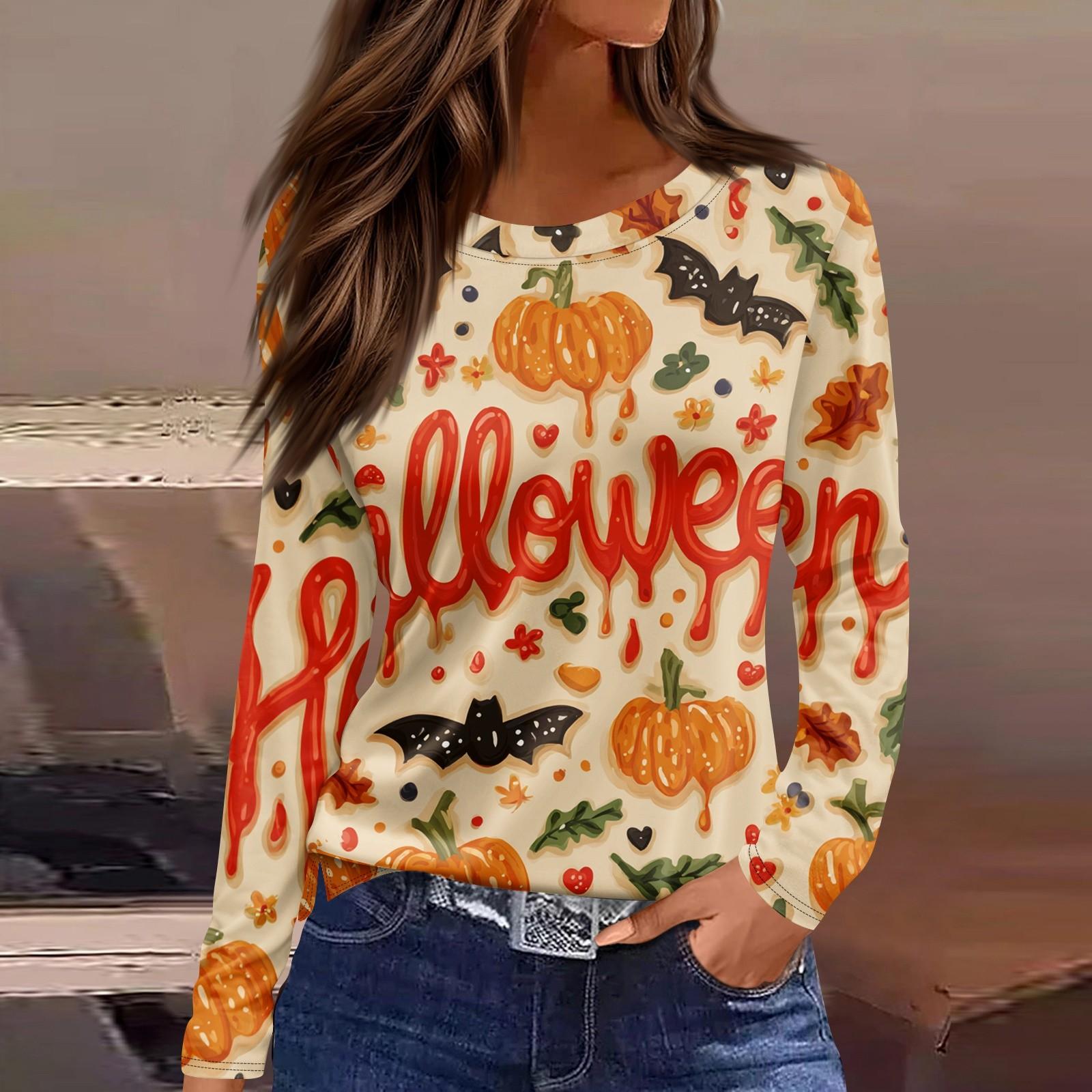 

Женская модная повседневная блузка с длинным рукавом и круглым вырезом, пуловер с принтом XL жёлтый