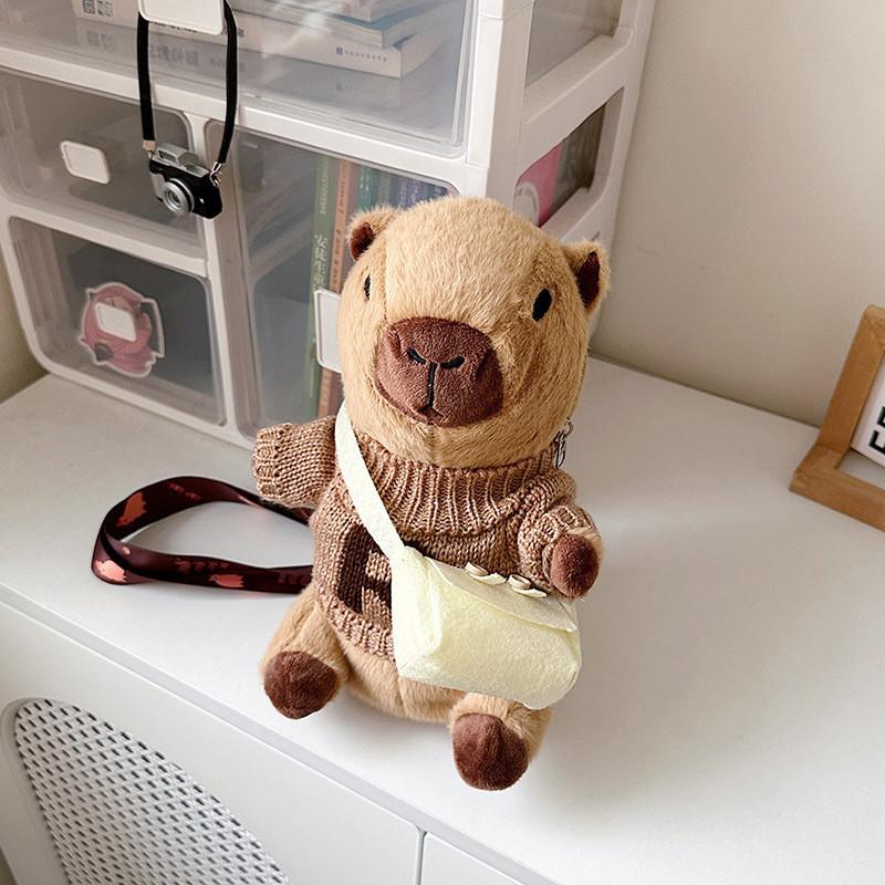 Capybara Bag Plush Cartoon Wear Clothes Skew Bag Girl Children Holiday Gift Doll