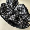 Vintage Plaid Scrunchies Large Hair Tie for Women Aesthetic Casual Weekend Look Fashion Hair Accessory