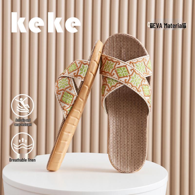 2025 Linen Slippers: Women's & Men's Non-slip, Anti-odor, Silent, Sweat-absorbent for All Seasons