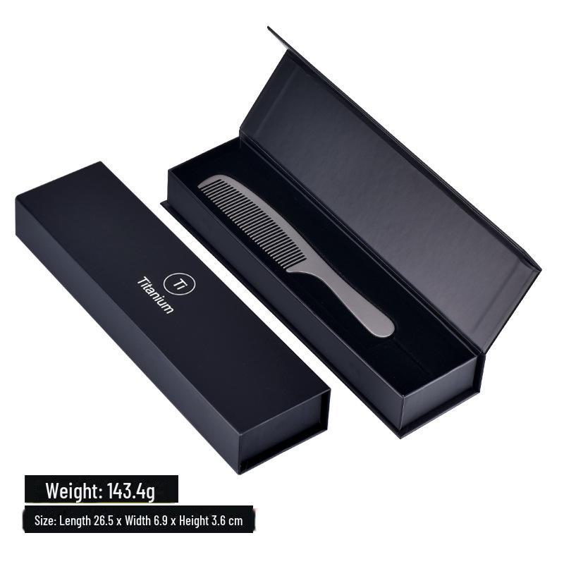 Pure Titanium Alloy Portable Massage Comb for Girls - Salon-Quality Hairdressing Tool