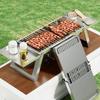 Stainless Steel Barbecue Grill Adjustable Heat Setting Barbecue Shelf Practical Grill Rack Picnic