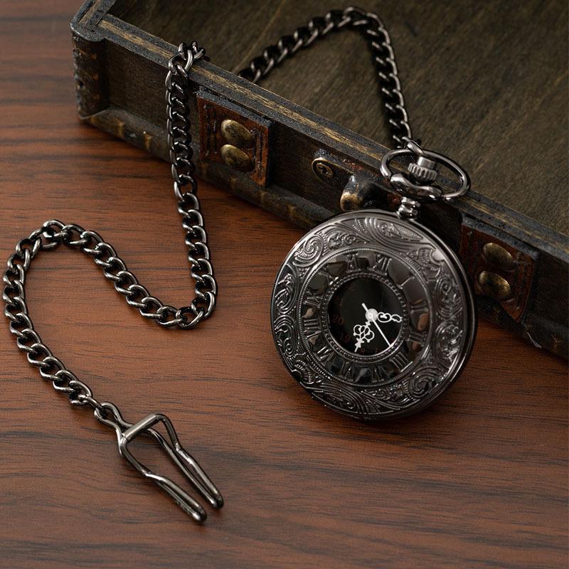 Vintage Romantic British Roman Numerals Quartz Large Pocket Watch, Men's and Women's Gift Commemorative Watch