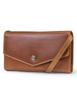 Timberland Women's RFID Leather Crossbody Wallet/Cell Phone Bag with Detachable Crossbody Strap, Cognac (Buff Apache), One Size