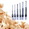 Professional Wood Drill Bit Set 6pcs Square Hole Mortise Chisel Drill Bits, High Speed Steel Tools for Precise Woodworki