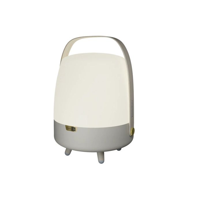 Kooduu Lampe haut-parleur - portable et sans fil - connexion bluetooth et son haute fidélité, couleur beige - Lite-up Play Sand
