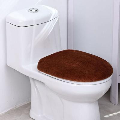 Moderne Warme Toilettensitzauflage Verdickte Weiche Haptik Toilettendeckelbezug Waschbar Einfarbige WC-Abdeckung Badezimmer zu Hause