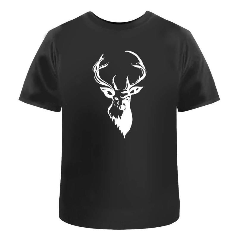 

Stag Head Cotton T Shirt Ta008811 - Men s Summer Cotton Graphic Tee S разноцветный