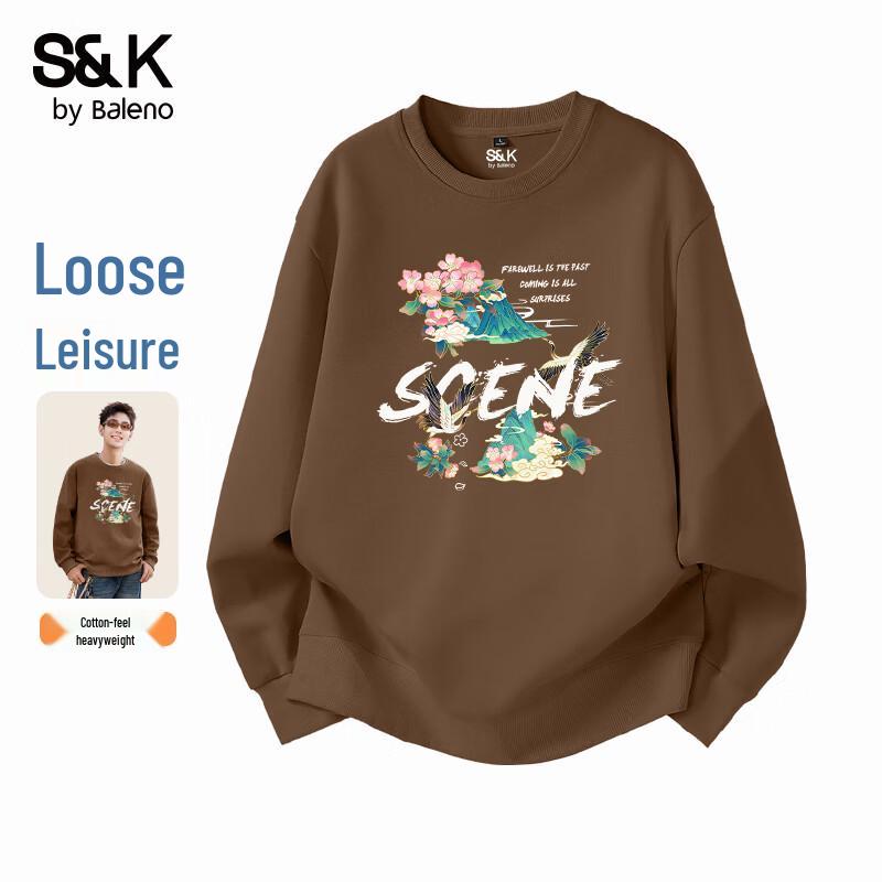 Baleno S&K Series Men's Mountain Scenery Print Sweatshirt