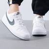 Nike Court Borough Slip Resistant Abrasion Resistant Low Top Kids' Skateboarding Shoes White Green Sneakers DV5456-122