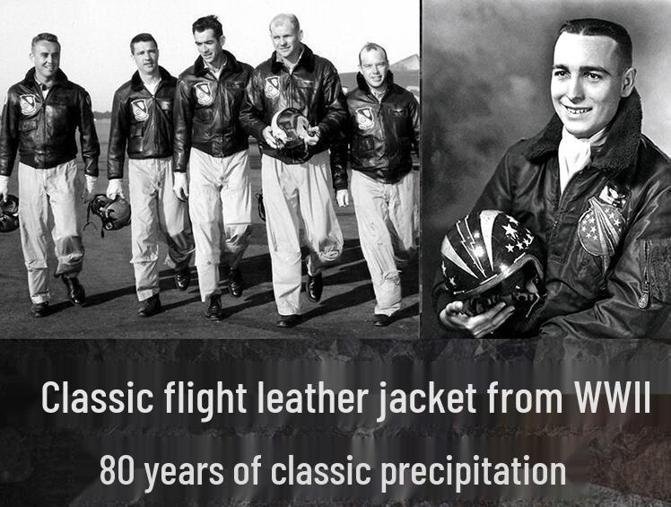 Normanlong Men's Retro A2 Aviator Jacket - American Military Vietnam War Leather with Fur Collar & Cotton Lining