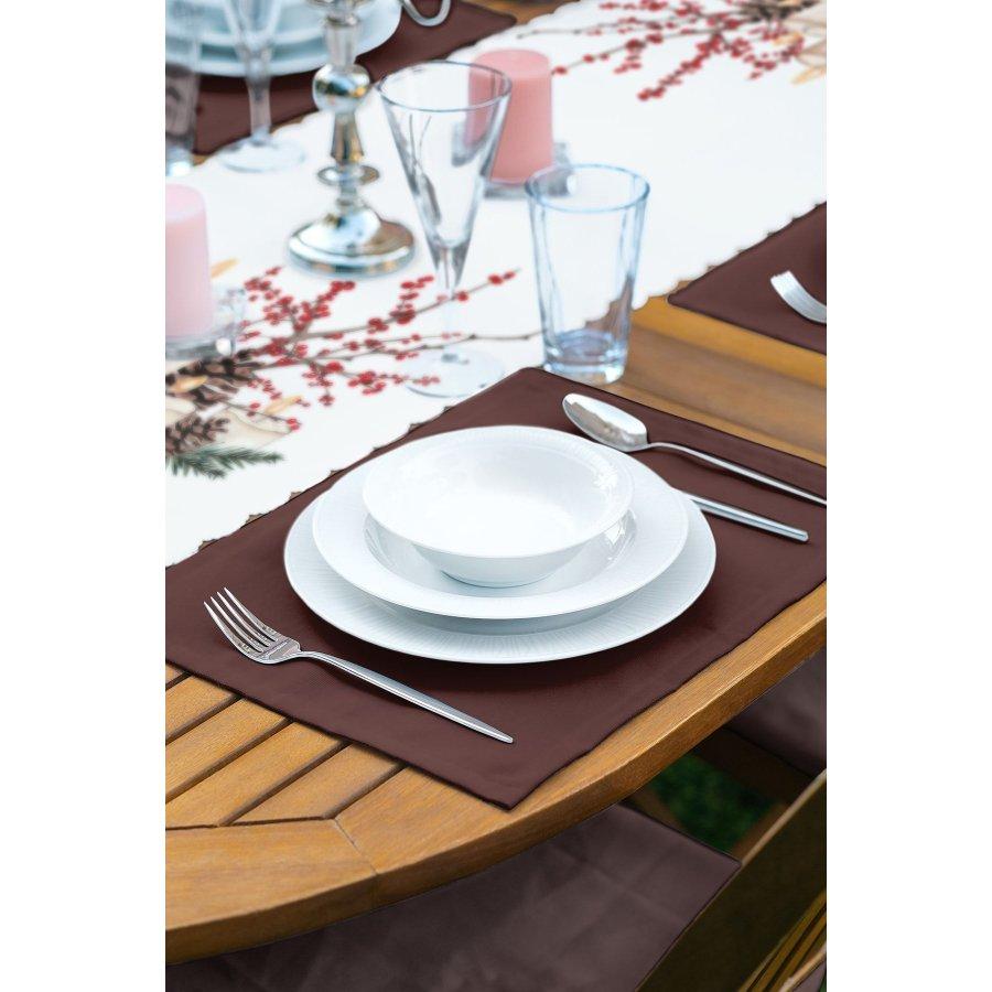 New Year Concept Printed Runner and Placemat Set 5 Pieces / Placemat Table Mat Dining Table Mat Coaster