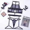 Sexy perspective erotic underwear set Lingerie mesh women