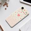 For iPhone 17 Air Case Pink Love Pattern Printing Straight Edge TPU Phone Back Cover