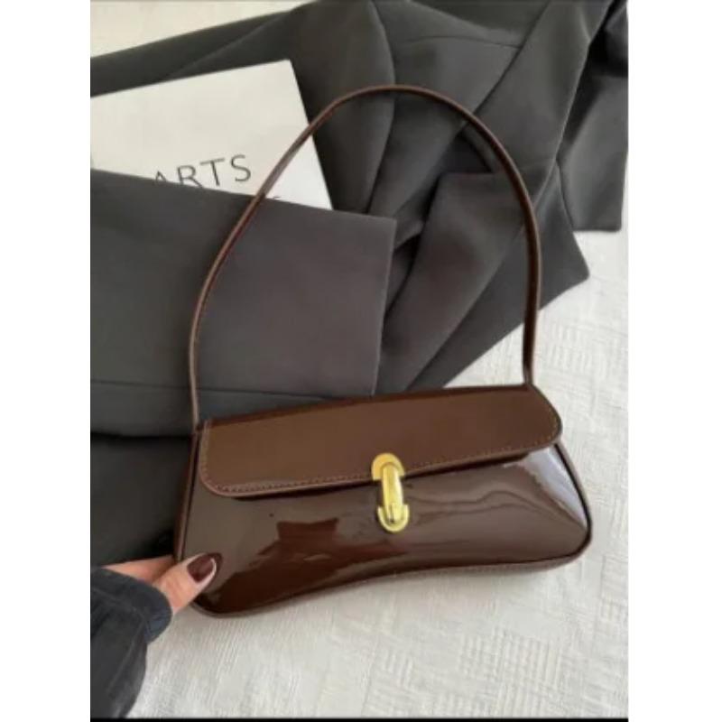 Корейская версия Универсальная Простая, Модная женская сумка в стиле Y2k, Кожаная сумка на одно плечо под мышку, Подходит для поездок на работу и вечеринок