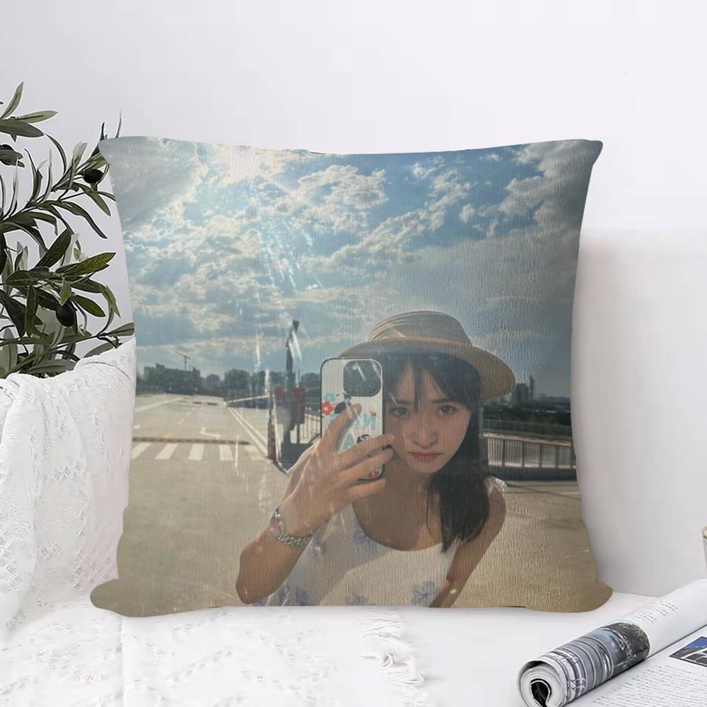 Cushion Cover Anti-dustmite Pillowcase Invisible Zipper Silky Short Plush Sofa Cushion Cover Simple Black And White Abstract