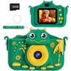 POSO Kids Camera Dinosaur Type-C Charging 40MP 1080P HD Video 2.0-inch IPS Screen 32GB Card 8x Zoom Selfie Function Green Toy Camera for Ages 3-10