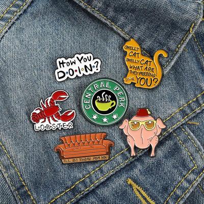 Friends TV Show Lobster Sofa Brooch - Cute Cartoon Style Badge
