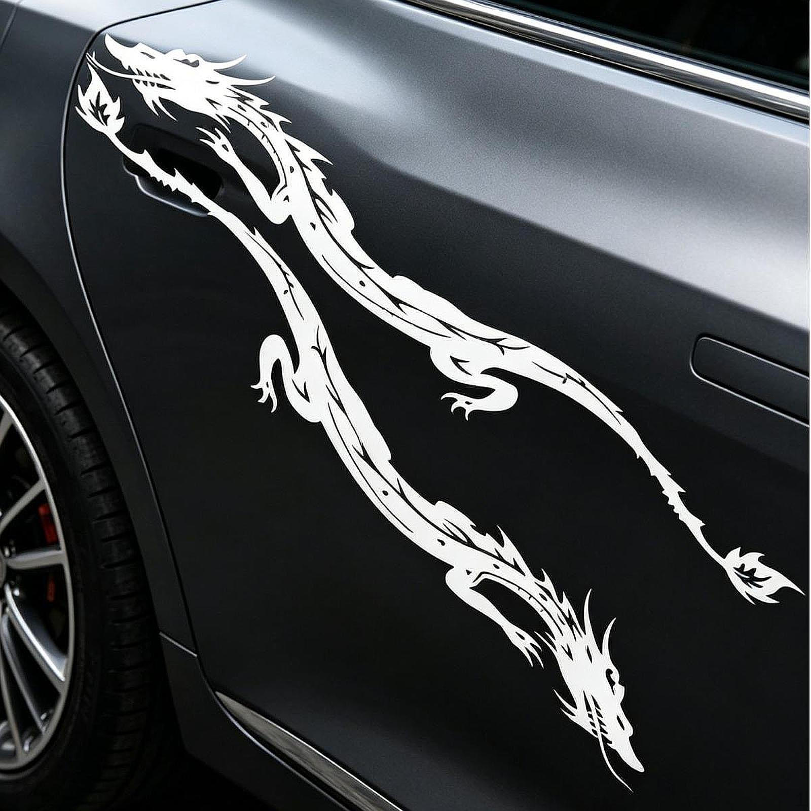 

Set of Scratcheffect Stickers, Vinyl, Fun, Versatile And Stickers for Decorating SUVs, Trucks White
