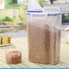 2PCS 2KG Rice Dispenser With Measuring Cup Food Storage Barrel  For Cat Food