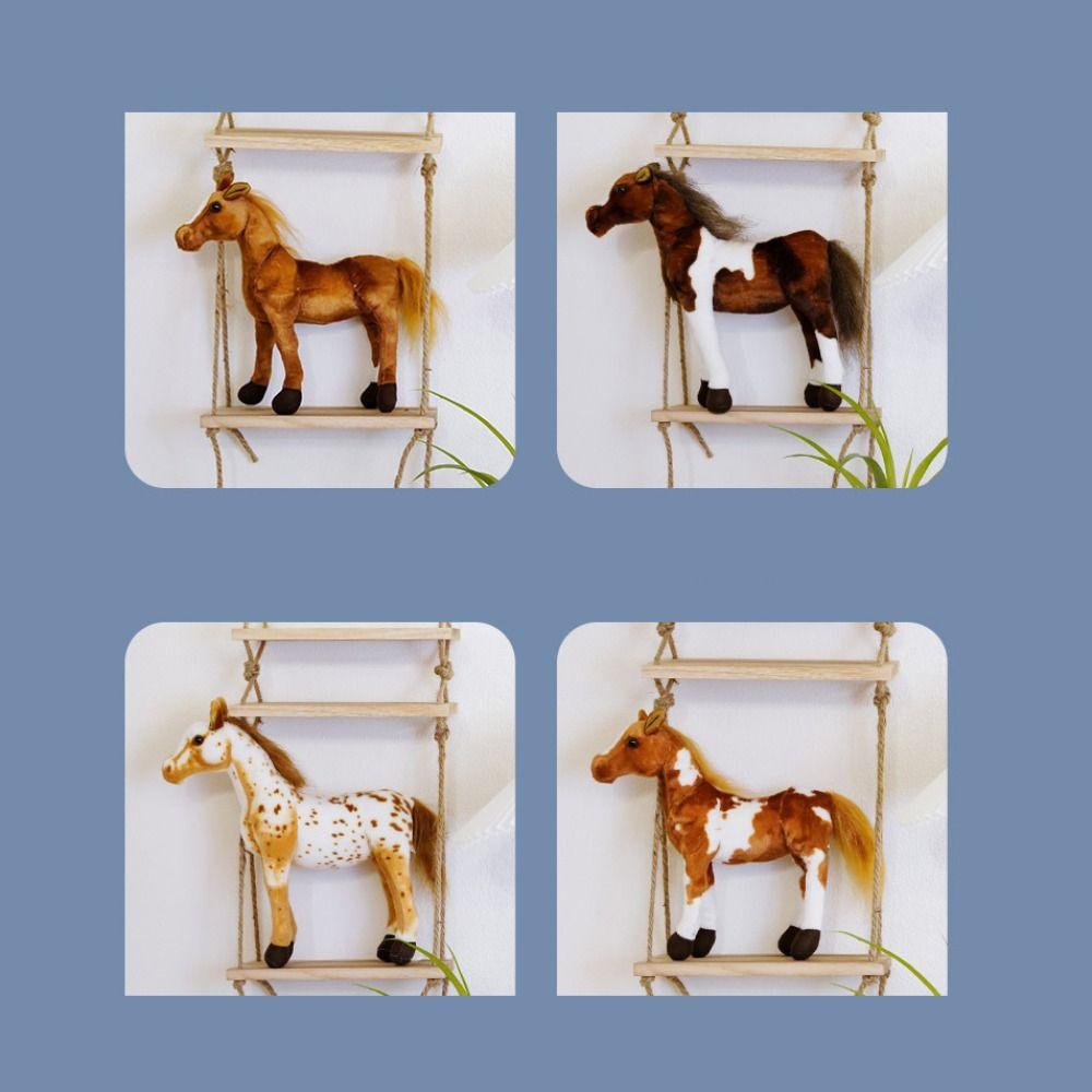 Plush Simulation Horse Plush Toys Stuffed Animal Simulation Horse Plush Doll  Children Toys