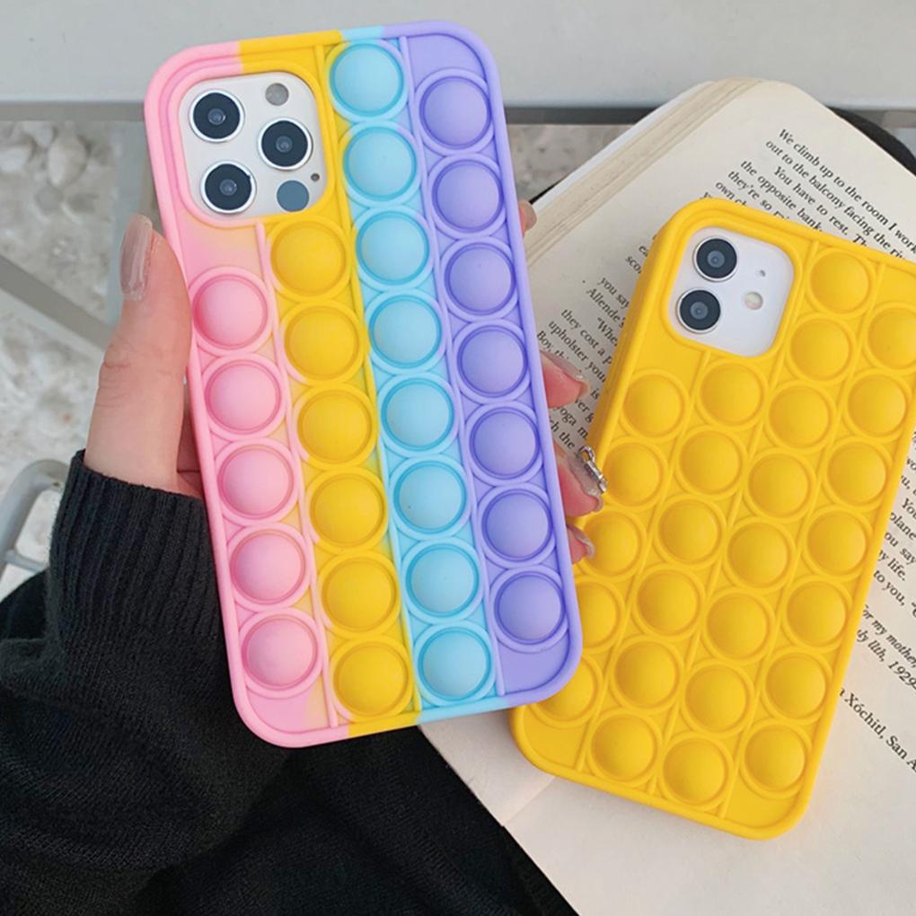 Colorful for 12 Pro Fidget Rainbow Silicone Soft Case Phone Cover New