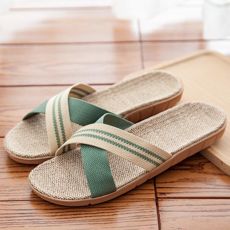 Indoor Slippers Women Home Shoes Lightweight Linen Couple Slippers Lightweight Home Slippers