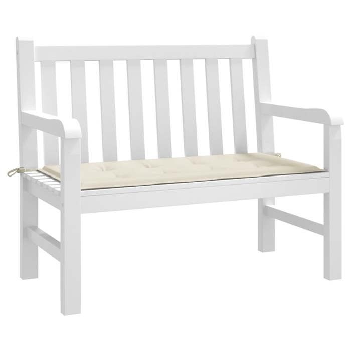 VidaXL Coussin de banc de jardin crème 120x50x3 cm tissu oxford 43198
