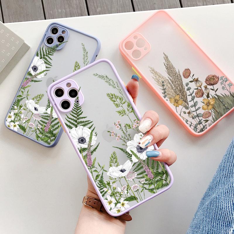 Retro Flower Bud Phone Case for Iphone 16 11 12 13 14 Pro Max 15 Plus Meticulous Plant for Iphone X XS XR 7 8 Plus Back Covers