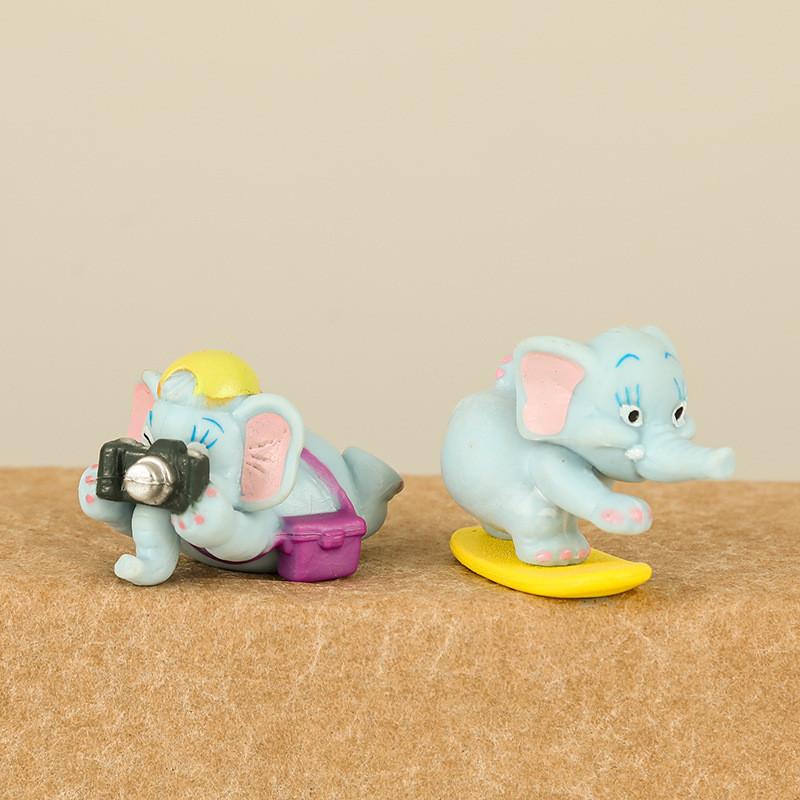 Elephant Doll 6pcs Toy Model Decoration Animation Cartoon Cute Material Pvc