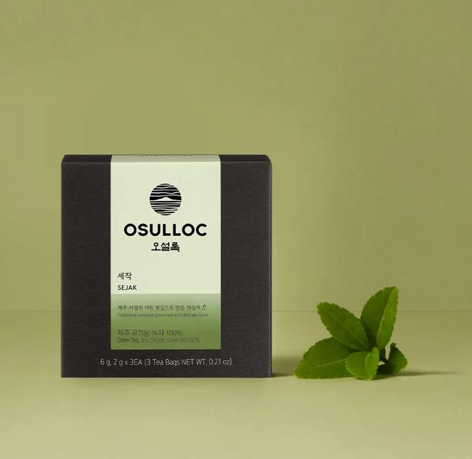 Osulloc Sejak Green Tea – 3 Premium Tea Bags for Fresh Flavor