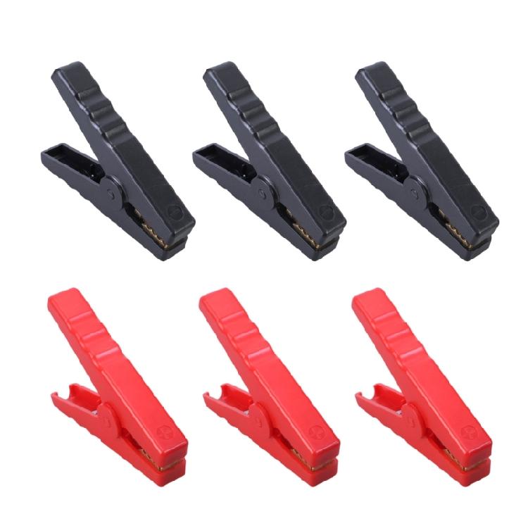 6pcs Brass Crocodiles Clamps Alligators clip  with High Elasticity Upgrades for Reliable Connection In Car Battery Testing