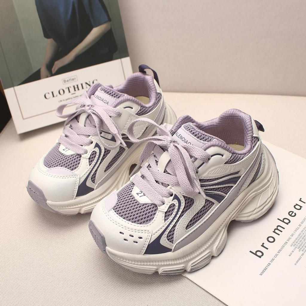 2026 Spring Kids Street Style Mesh Sneakers - Breathable Unisex Shoes for Boys and Girls