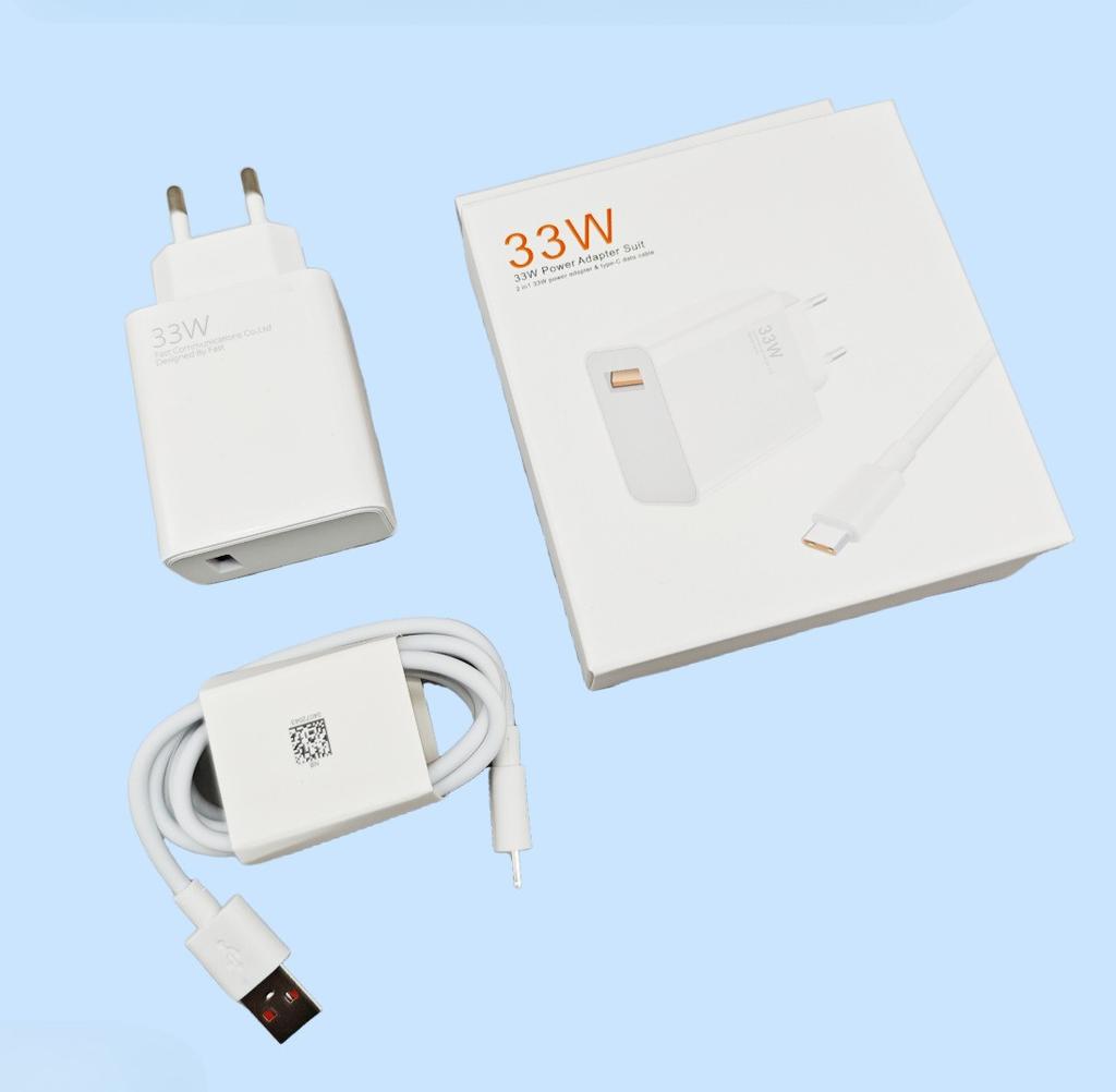 Cargador Rápido de 33W/67W/90W/120W Compatible con la Serie Xiaomi, Adaptador de Carga Super Flash con Cable USB-C, Certificado de Seguridad 3C+