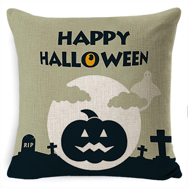 Pillow Case Holiday Party Halloween Horror Bat Office Pillow Case Car Waist Support Cushion Lumbar Pillow