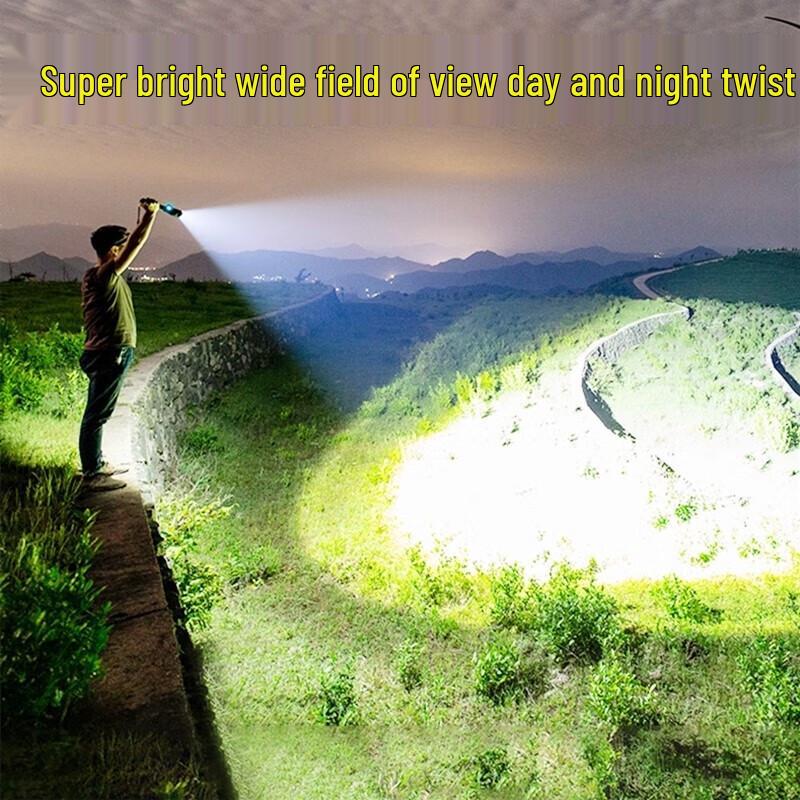 WIDE AWAKE P90 Quad-Core Zoom Rechargeable Flashlight