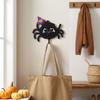 Creative Wooden Halloween Cartoon Spider Hook No-Drill Gothic Style Keys Holder Cute Wall Mounted Bag Hat Hooks Home Decor