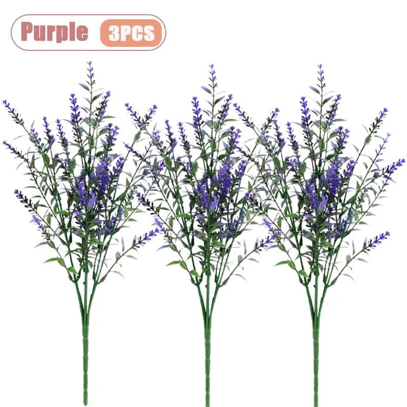 1-10PCS Lavender Artificial Flowers Faux Plants Greenery Wedding Celebration Home Decor Accessories Ornaments Arrangements