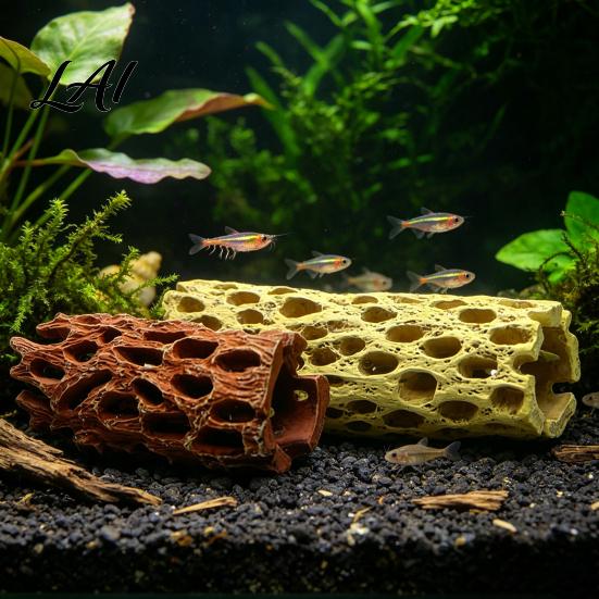 Aquarium Cave for Shrimp Cave Artificial Tree Trunk Hide Fish Tank Crystal Hiding Spot Hideout Realistic Betta And Resting Underwater Breeding