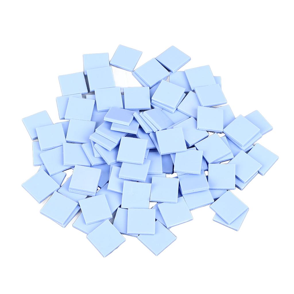 100Pcs Thermal Conductive Pad Silicone Thermal Sheet for IC Chipset LED IC SMD DIP Blue