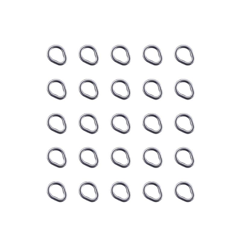 25Pcs Pear Shape Solid Fishing Rings High Strength Rustproof Fishing Split Link Fish Lures Connectors Easy To Use