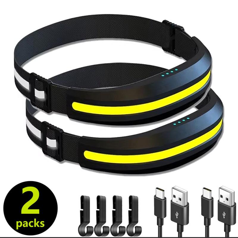 High Power LED COB Rechargeable Headlamp 4 Lighting Modes Red And White Dual Light Portable Waterproof Torch For Fishing Camping