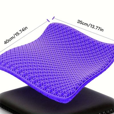 Cojín de Asiento de Gel de Panal Transpirable Refrigerante para Oficina Coche Viaje Soporte Ergonómico con Material de Gel Premium y Base Antideslizante